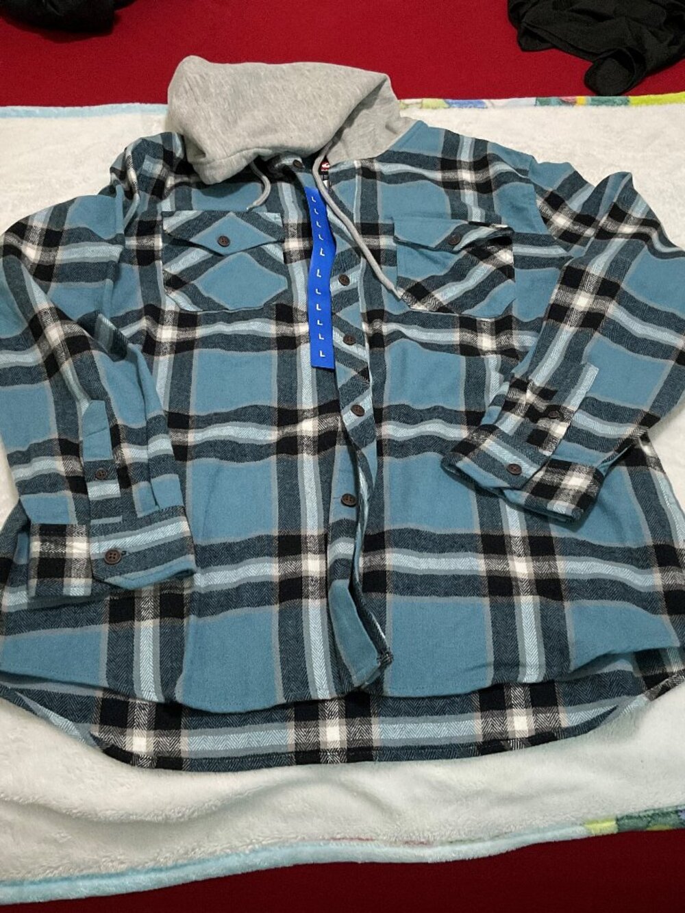 O'Neill Men's plaid flannel hoodie